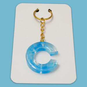 Sky-looking letter C keychain