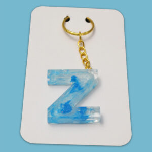 Sky-looking letter Z keychain